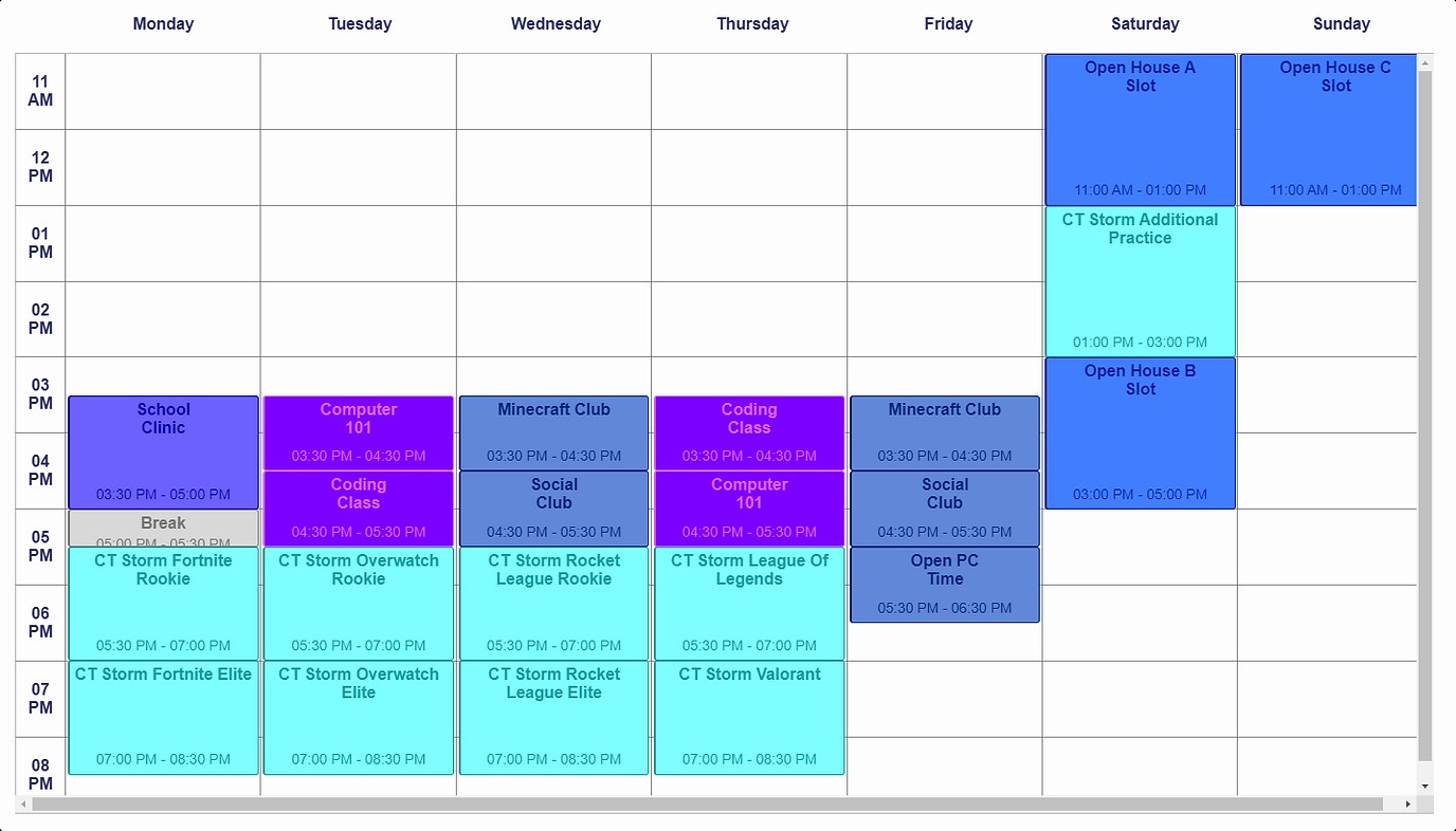 March 2024 schedule