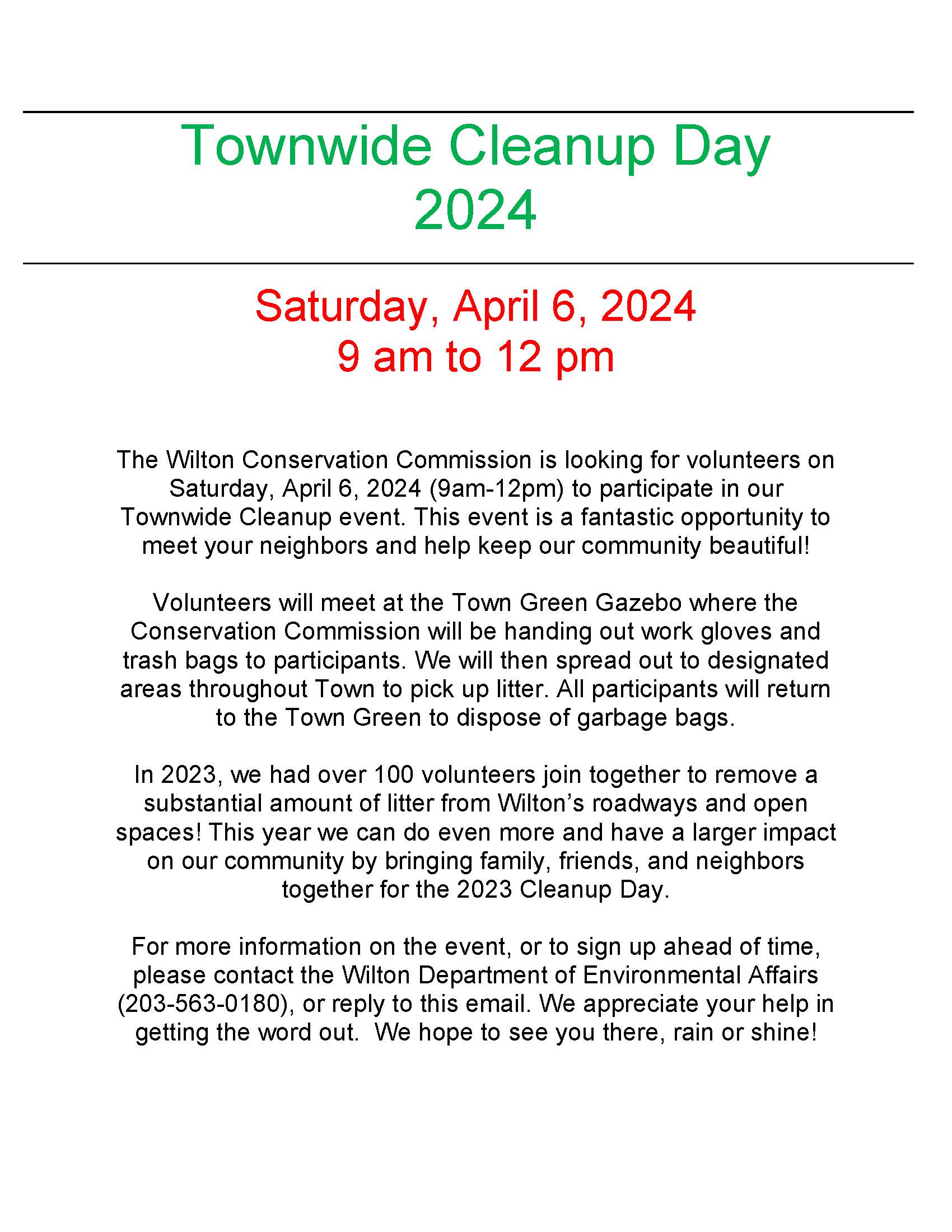 Townwide Cleanup Day 24